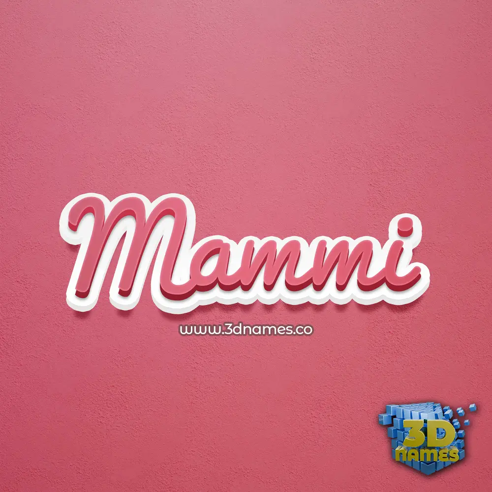 mammi in Red Scribble style - 3D name wallpaper