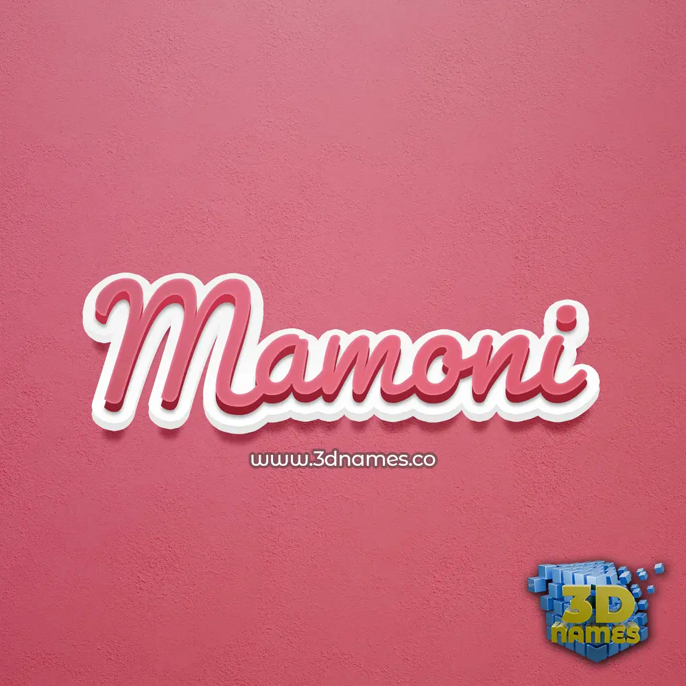 mamoni in Red Scribble style - 3D name wallpaper