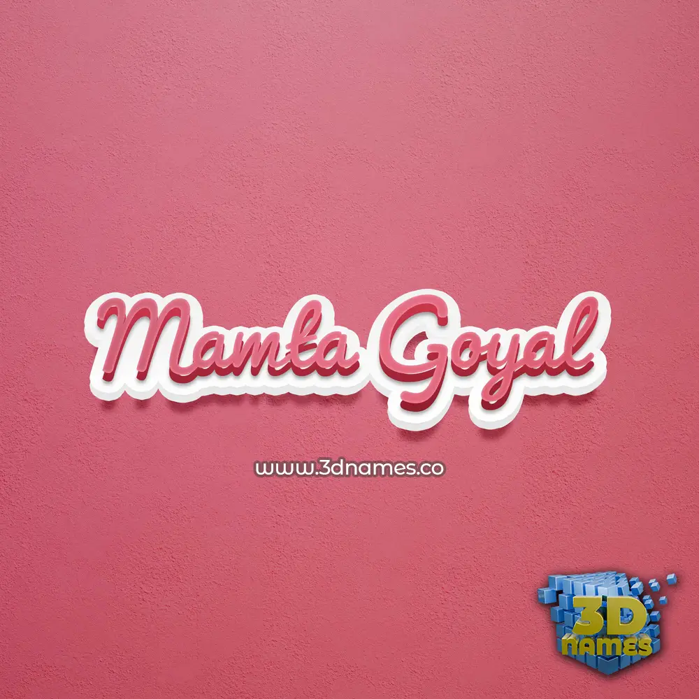 mamta goyal in Red Scribble style - 3D name wallpaper