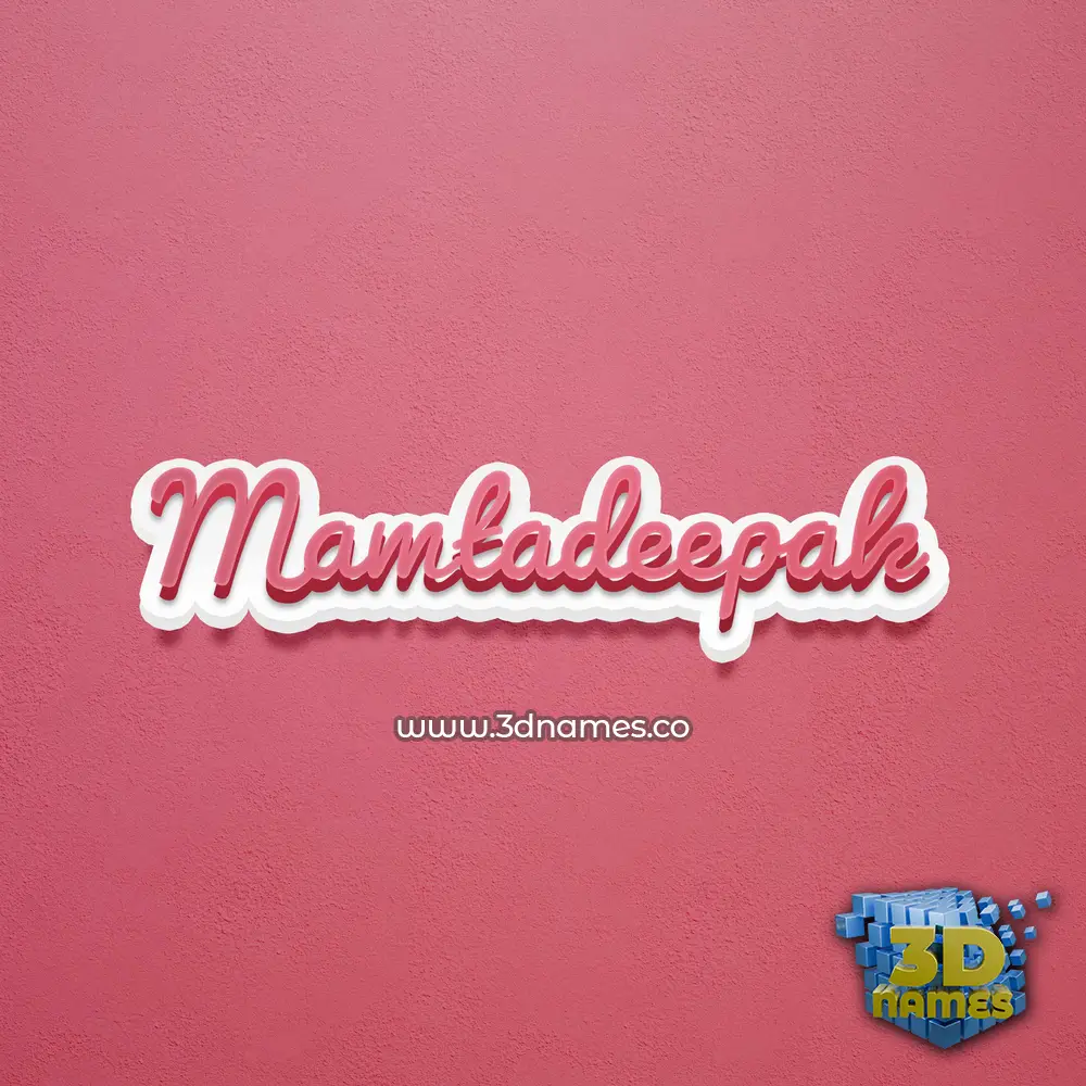 mamtadeepak in Red Scribble style - 3D name wallpaper