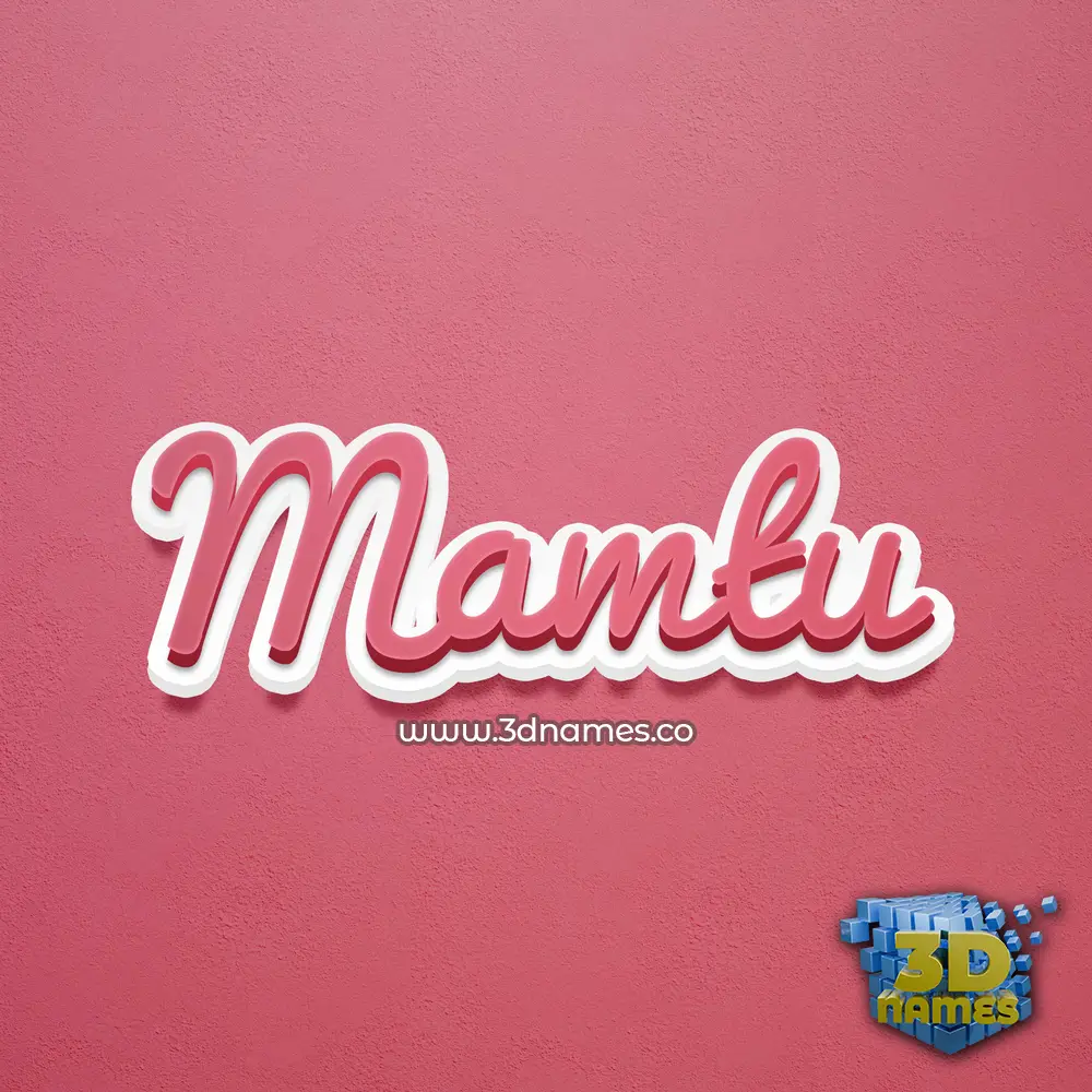 mamtu in Red Scribble style - 3D name wallpaper