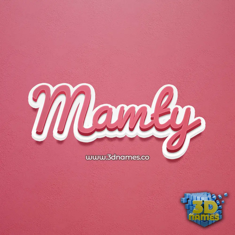 mamty in Red Scribble style - 3D name wallpaper