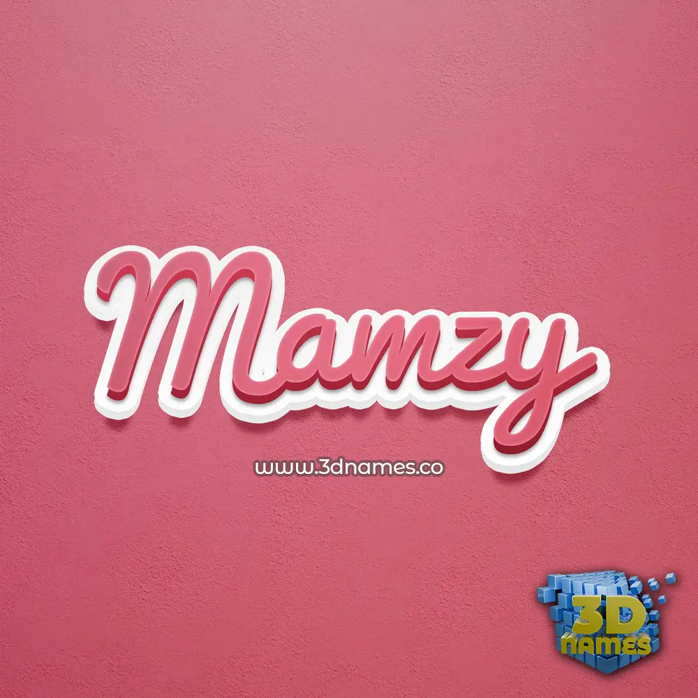 mamzy in Red Scribble style - 3D name wallpaper