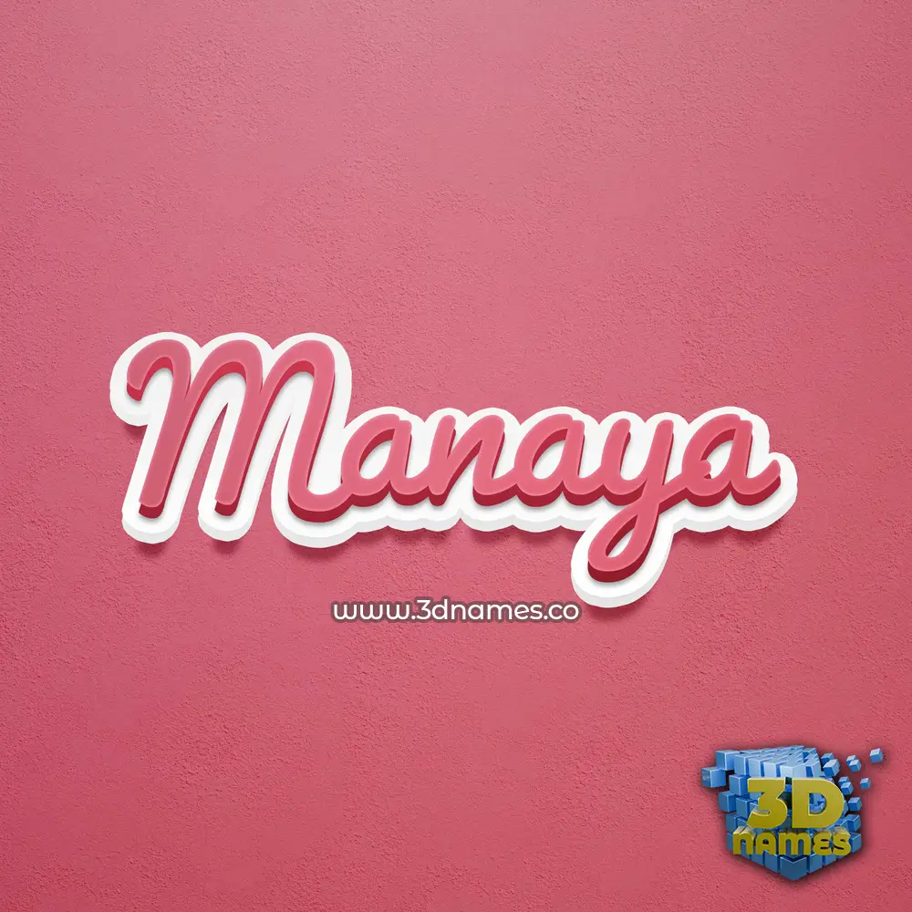 manaya in Red Scribble style - 3D name wallpaper