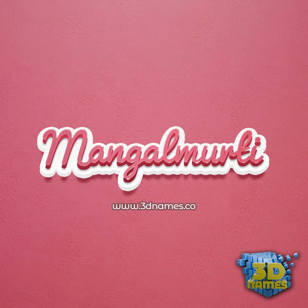 mangalmurti in Red Scribble style - 3D name wallpaper