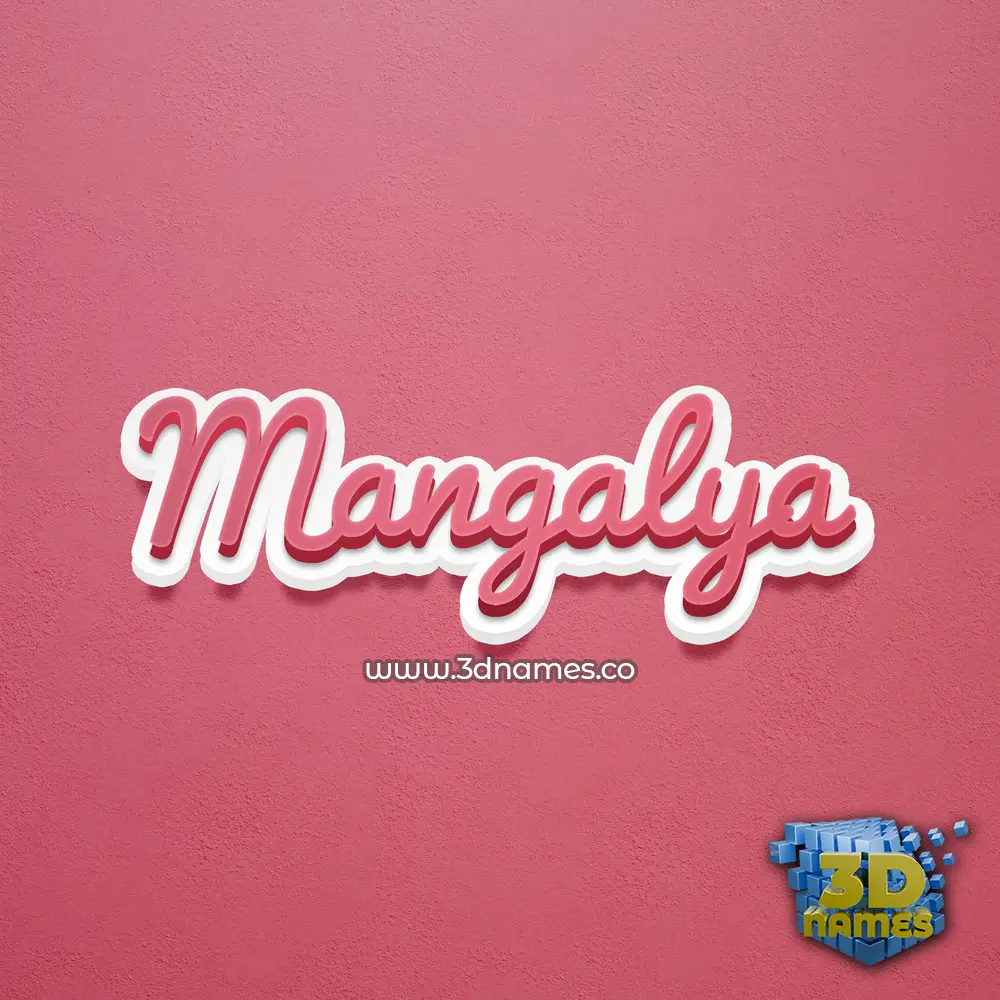 mangalya in Red Scribble style - 3D name wallpaper