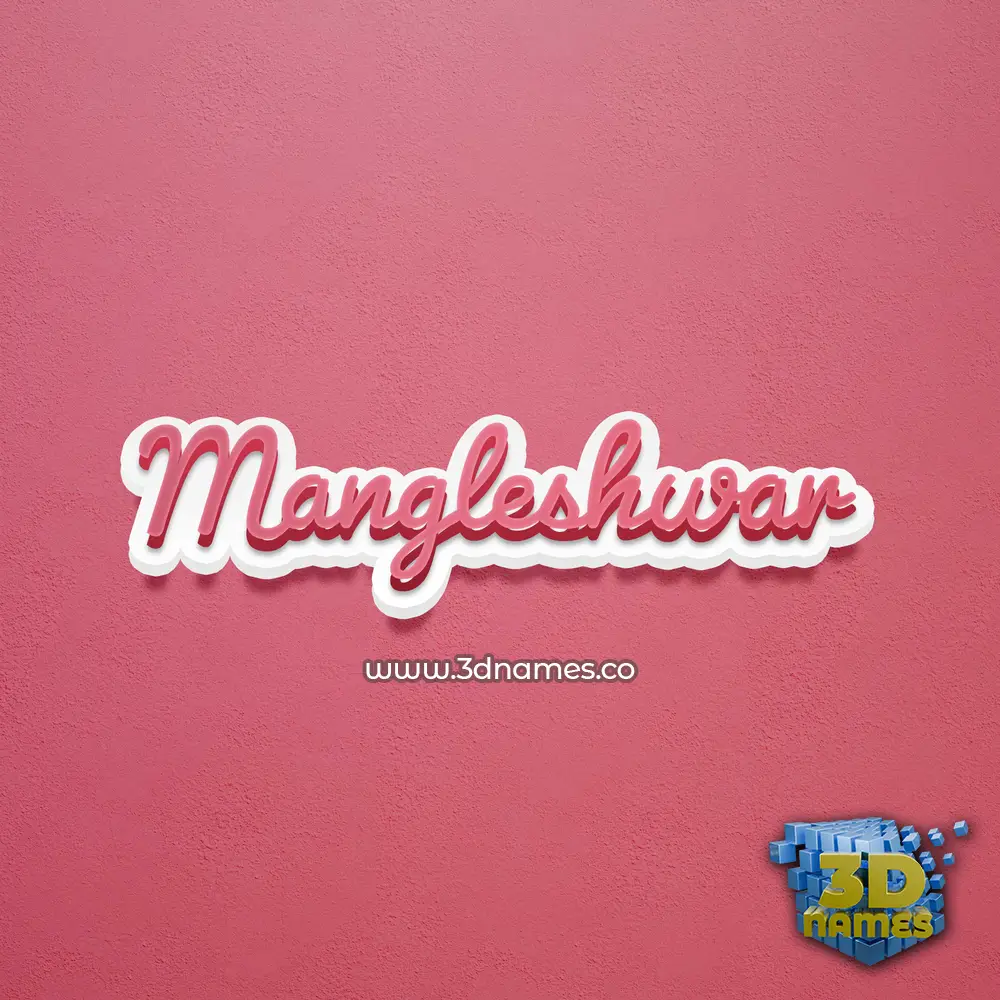 mangleshwar in Red Scribble style - 3D name wallpaper