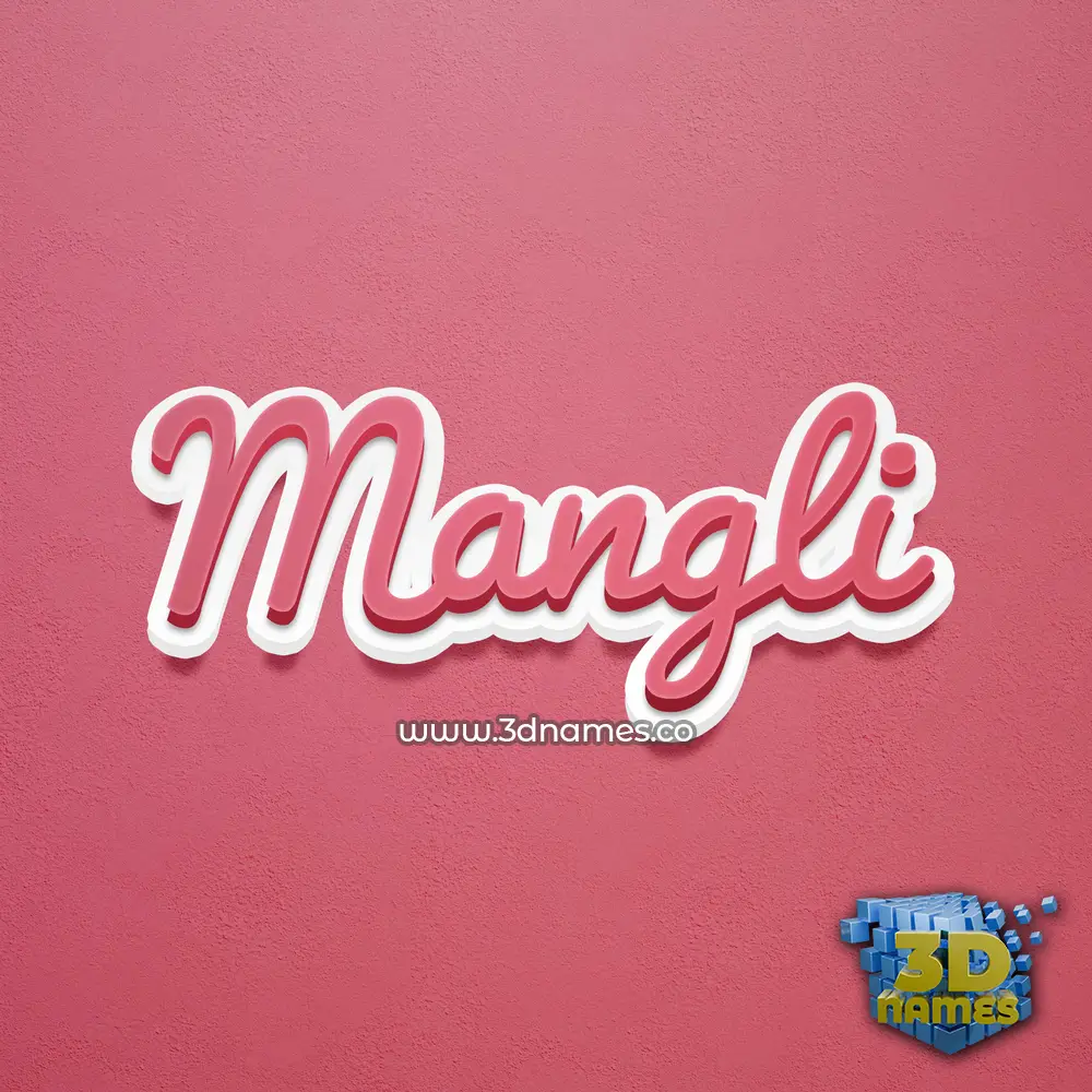 mangli in Red Scribble style - 3D name wallpaper