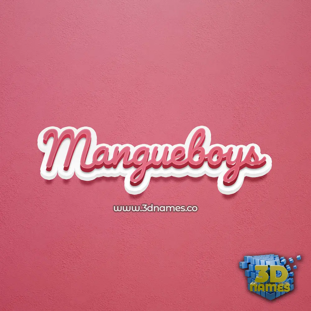 mangueboys in Red Scribble style - 3D name wallpaper