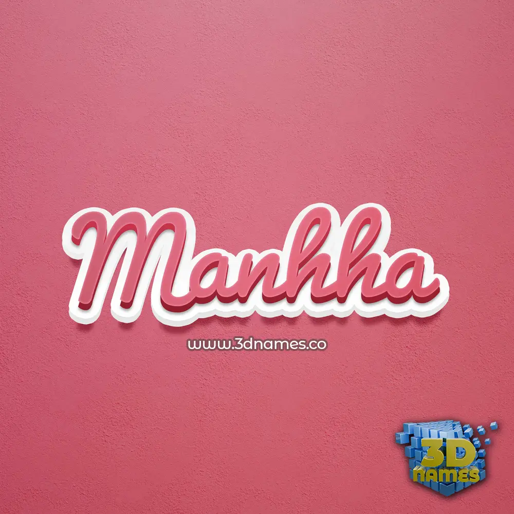manhha in Red Scribble style - 3D name wallpaper