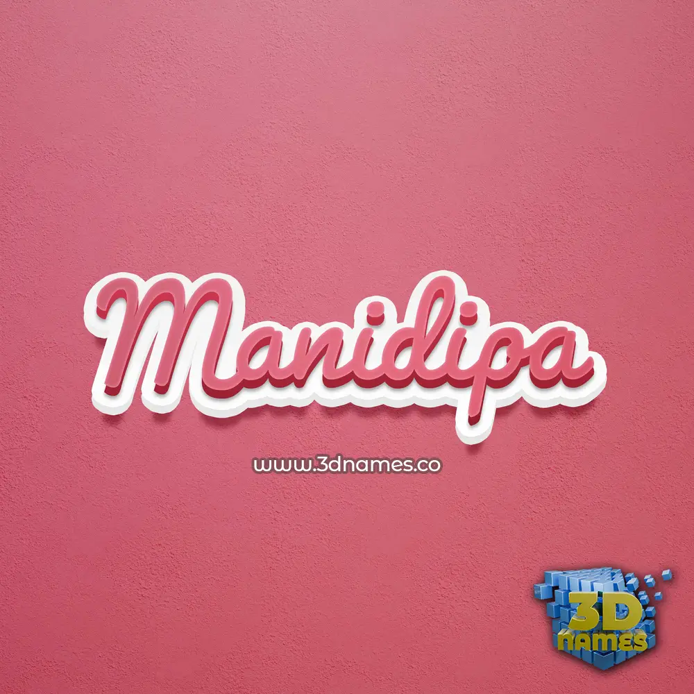 manidipa in Red Scribble style - 3D name wallpaper