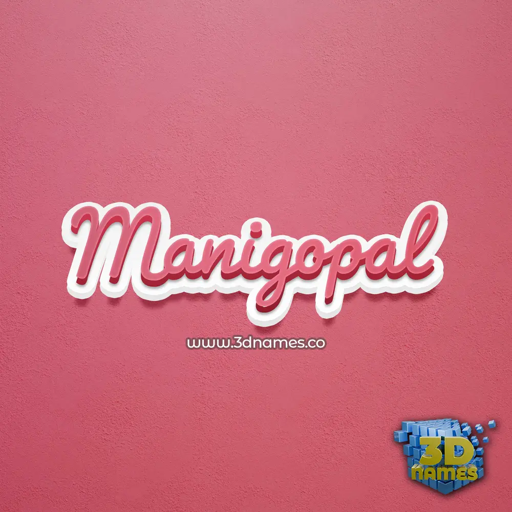 manigopal in Red Scribble style - 3D name wallpaper