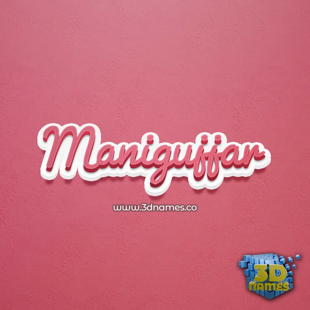 manigujjar in Red Scribble style - 3D name wallpaper