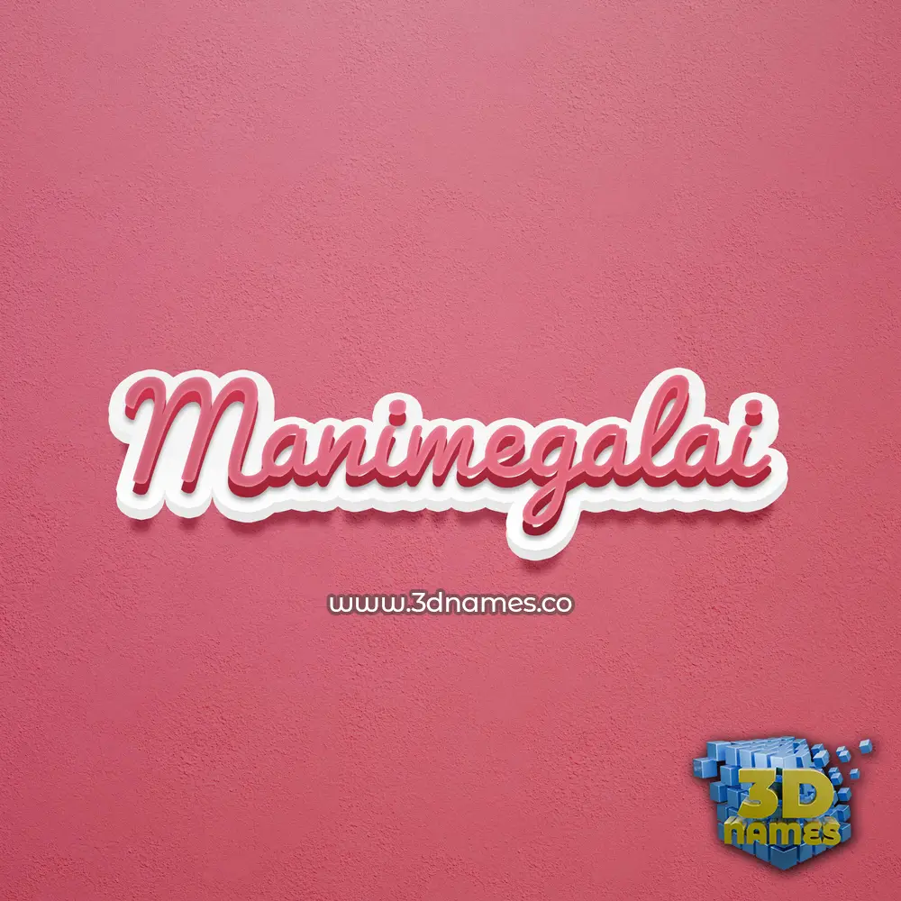 manimegalai in Red Scribble style - 3D name wallpaper