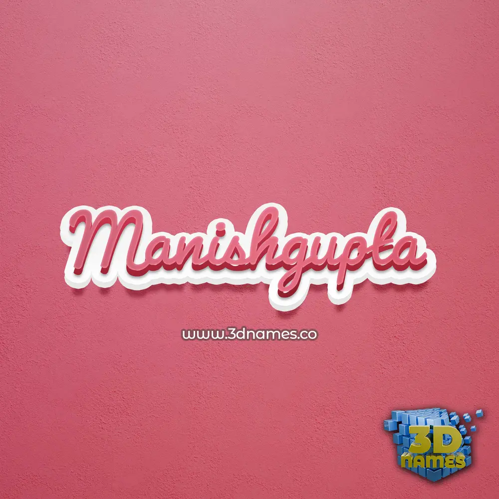 manishgupta in Red Scribble style - 3D name wallpaper