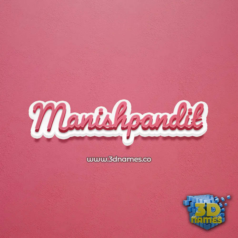 manishpandit in Red Scribble style - 3D name wallpaper