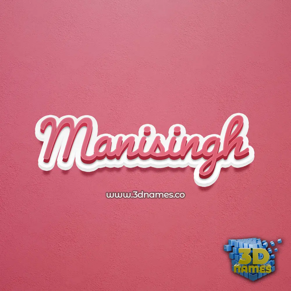manisingh in Red Scribble style - 3D name wallpaper