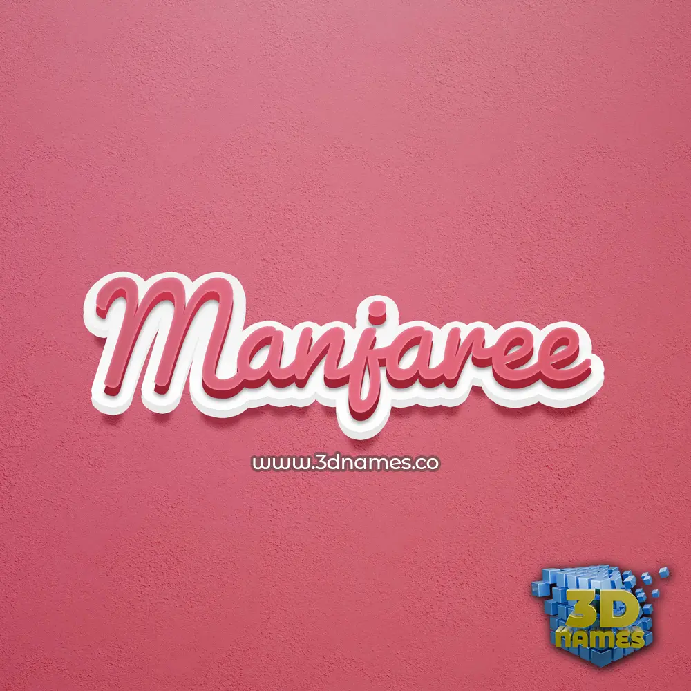 manjaree in Red Scribble style - 3D name wallpaper
