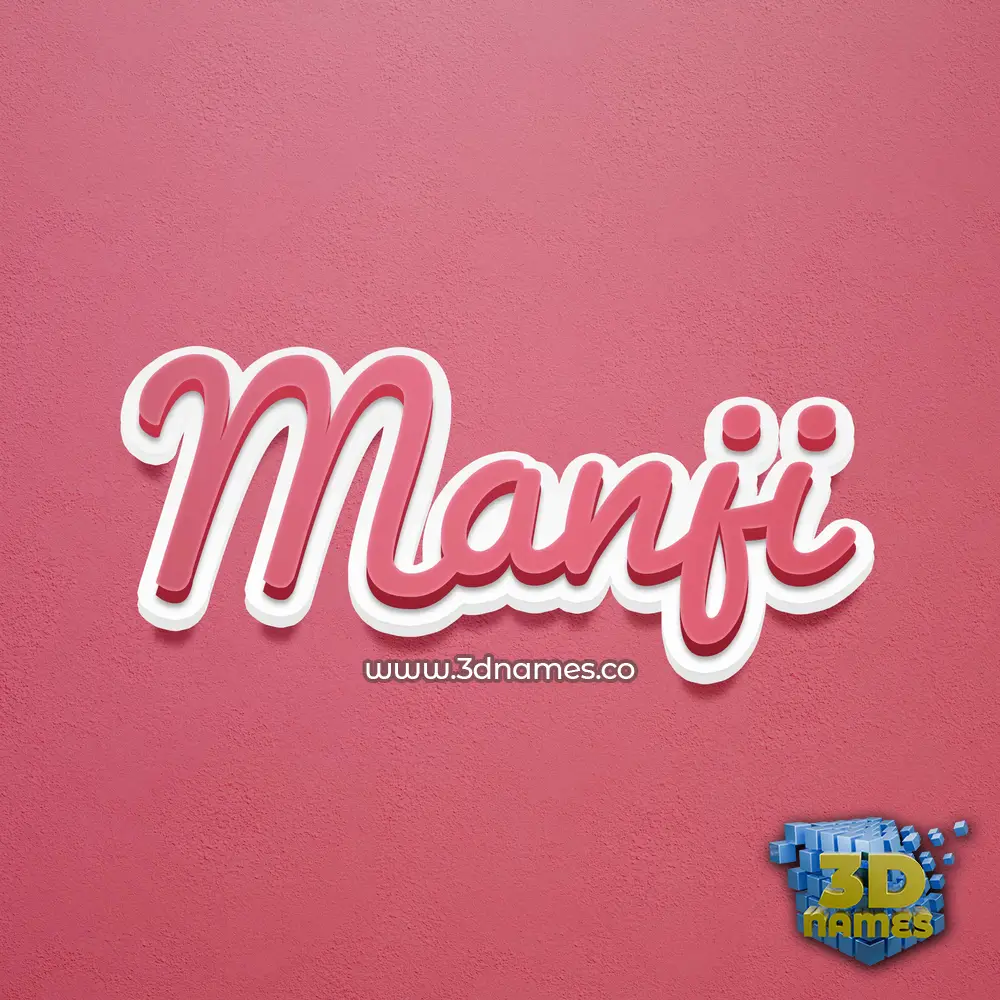 manji in Red Scribble style - 3D name wallpaper