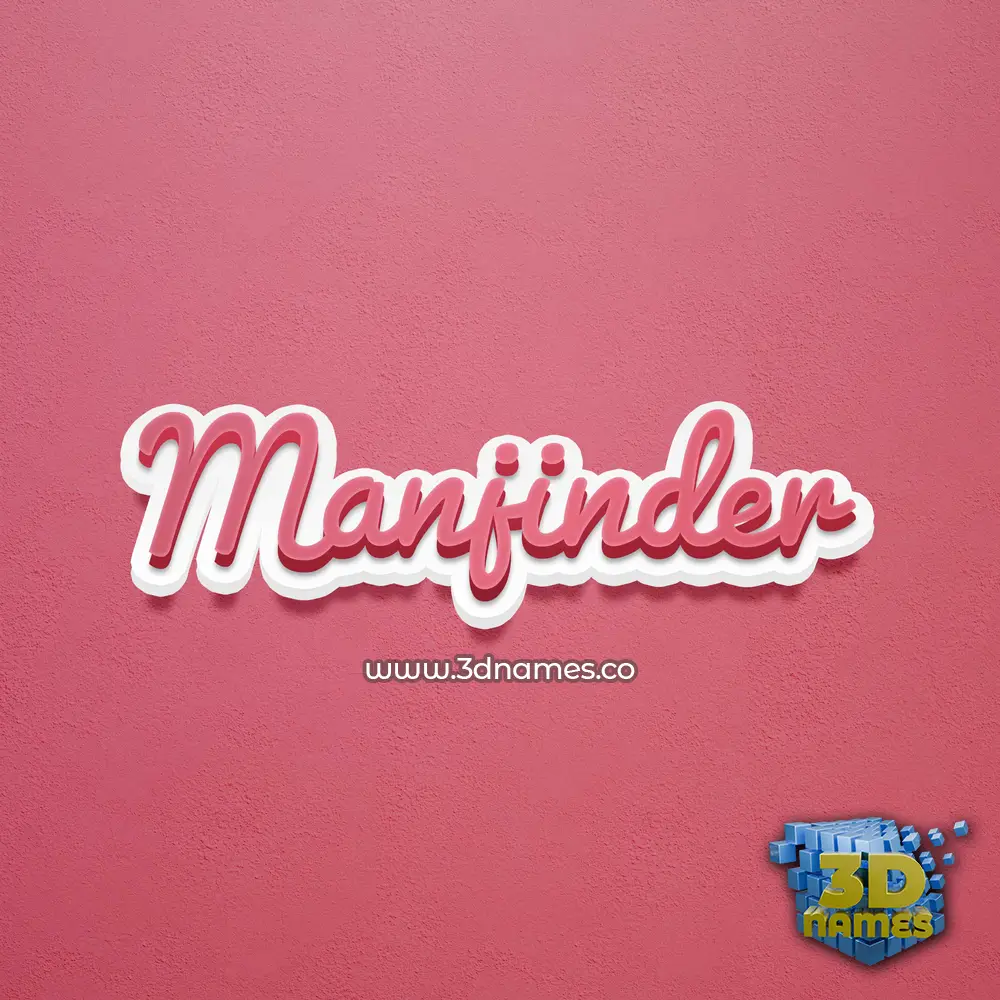 manjinder in Red Scribble style - 3D name wallpaper