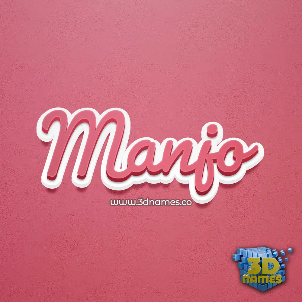 manjo in Red Scribble style - 3D name wallpaper