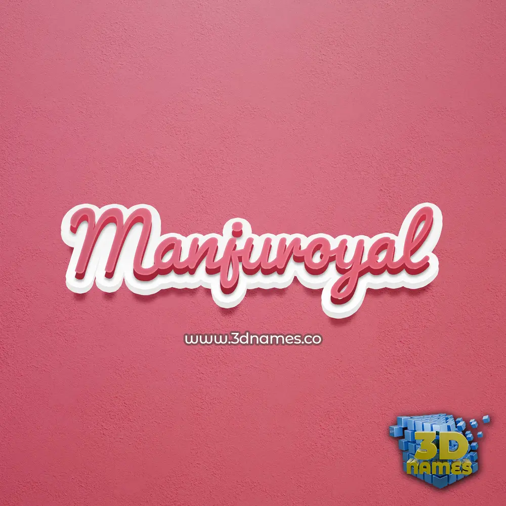 manjuroyal in Red Scribble style - 3D name wallpaper