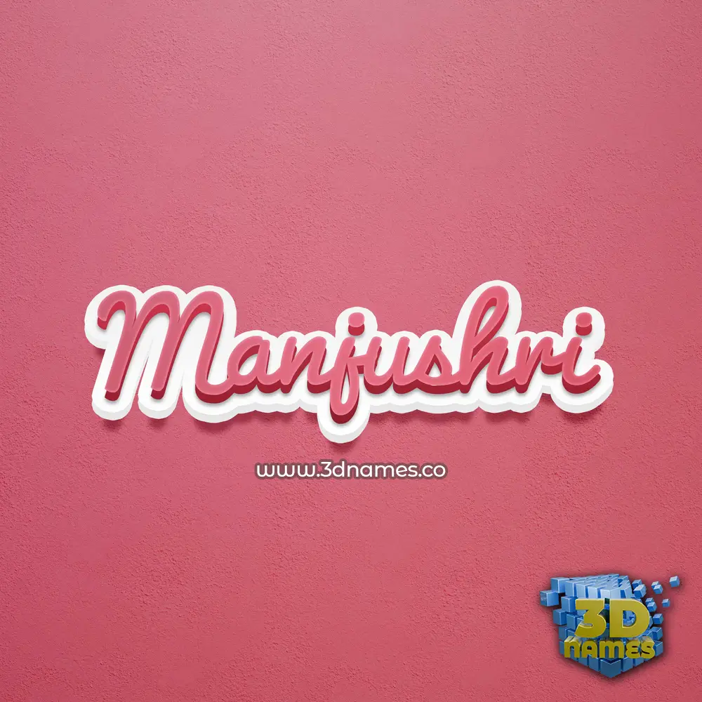 manjushri in Red Scribble style - 3D name wallpaper