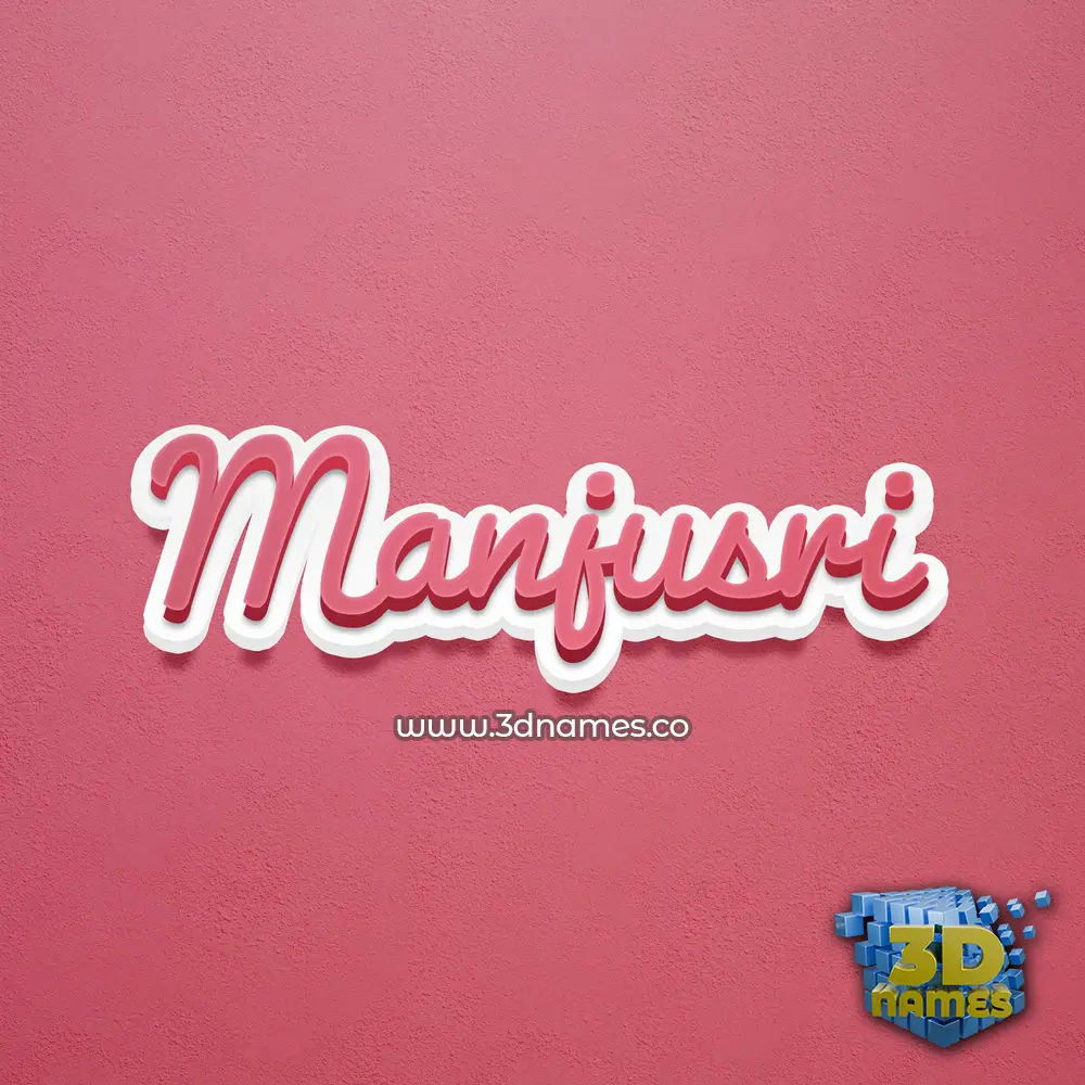 manjusri in Red Scribble style - 3D name wallpaper