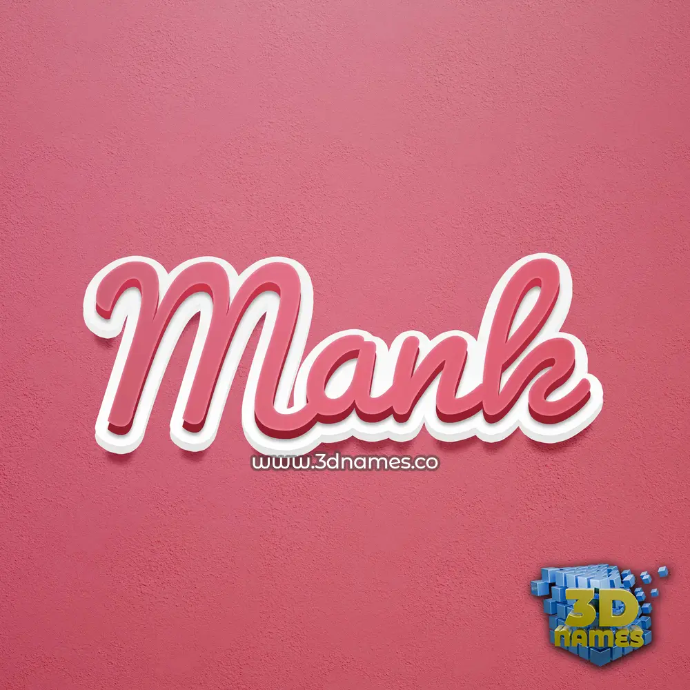 mank in Red Scribble style - 3D name wallpaper
