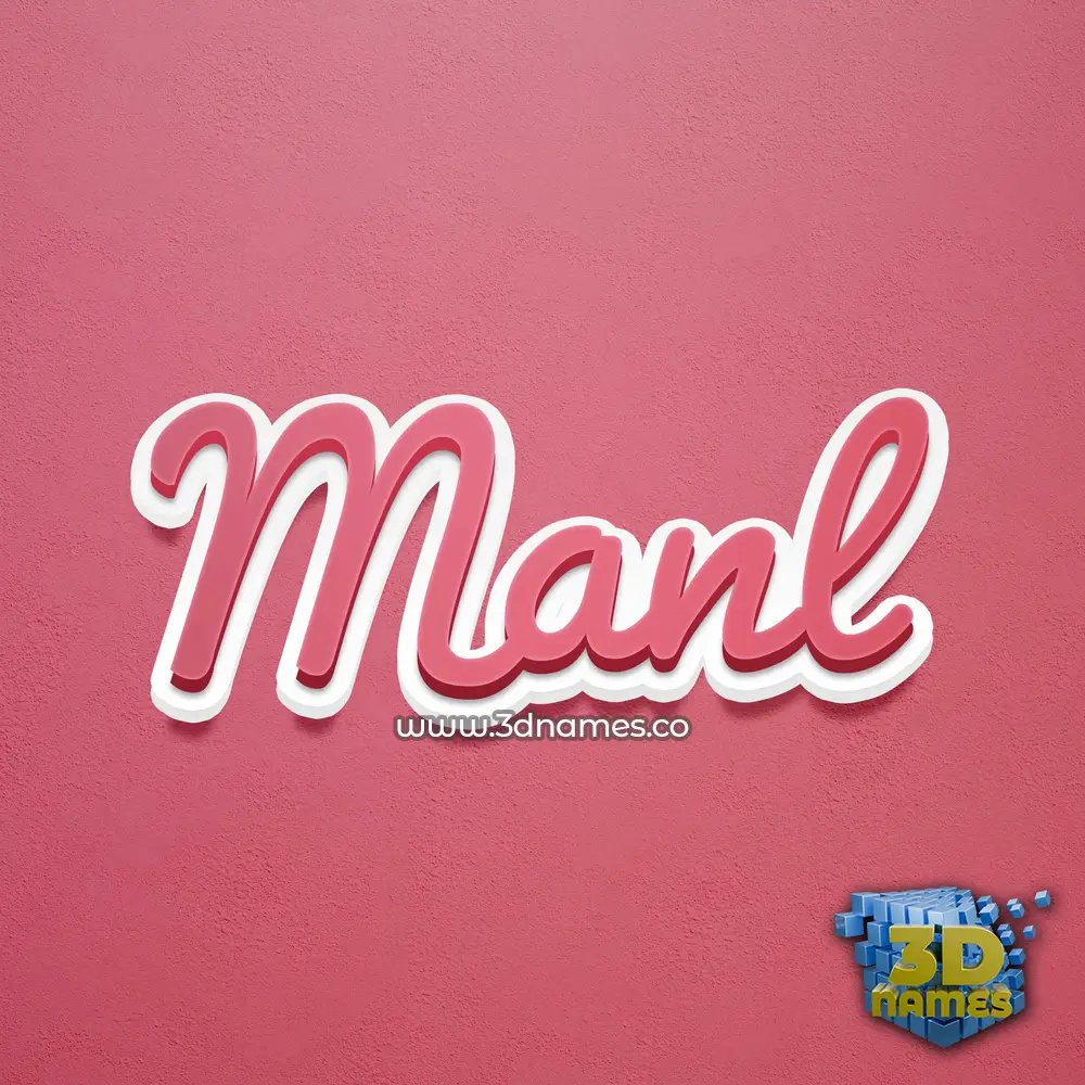 manl in Red Scribble style - 3D name wallpaper