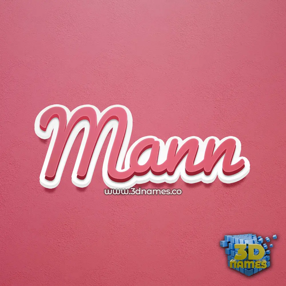 mann in Red Scribble style - 3D name wallpaper