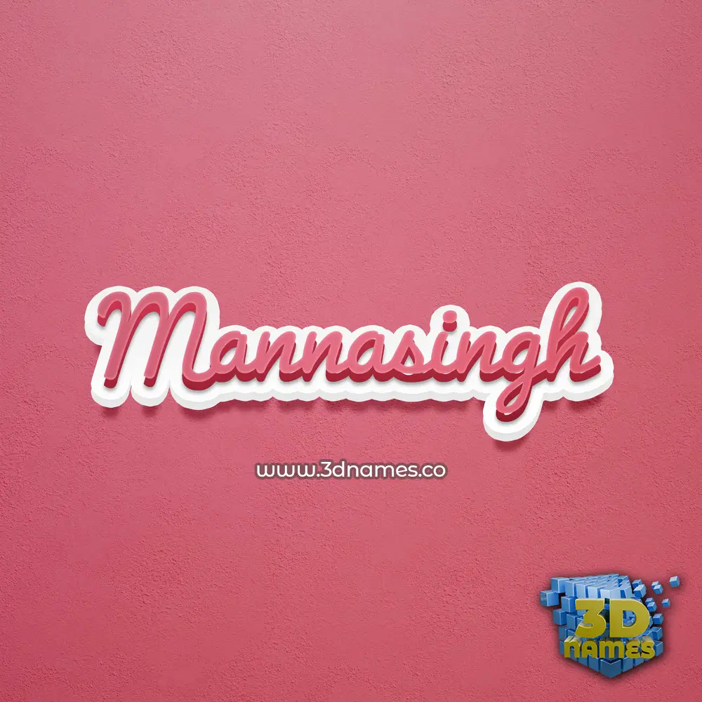 mannasingh in Red Scribble style - 3D name wallpaper