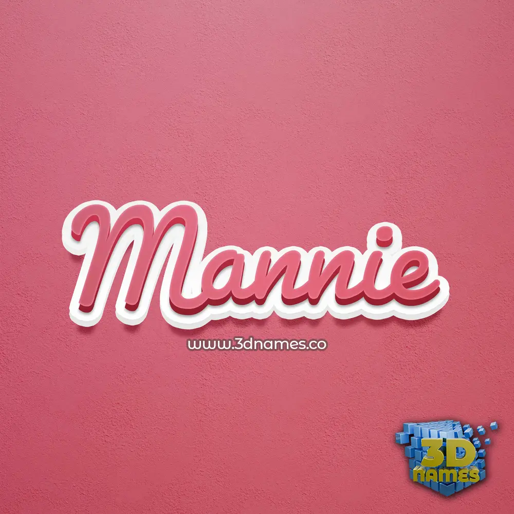mannie in Red Scribble style - 3D name wallpaper