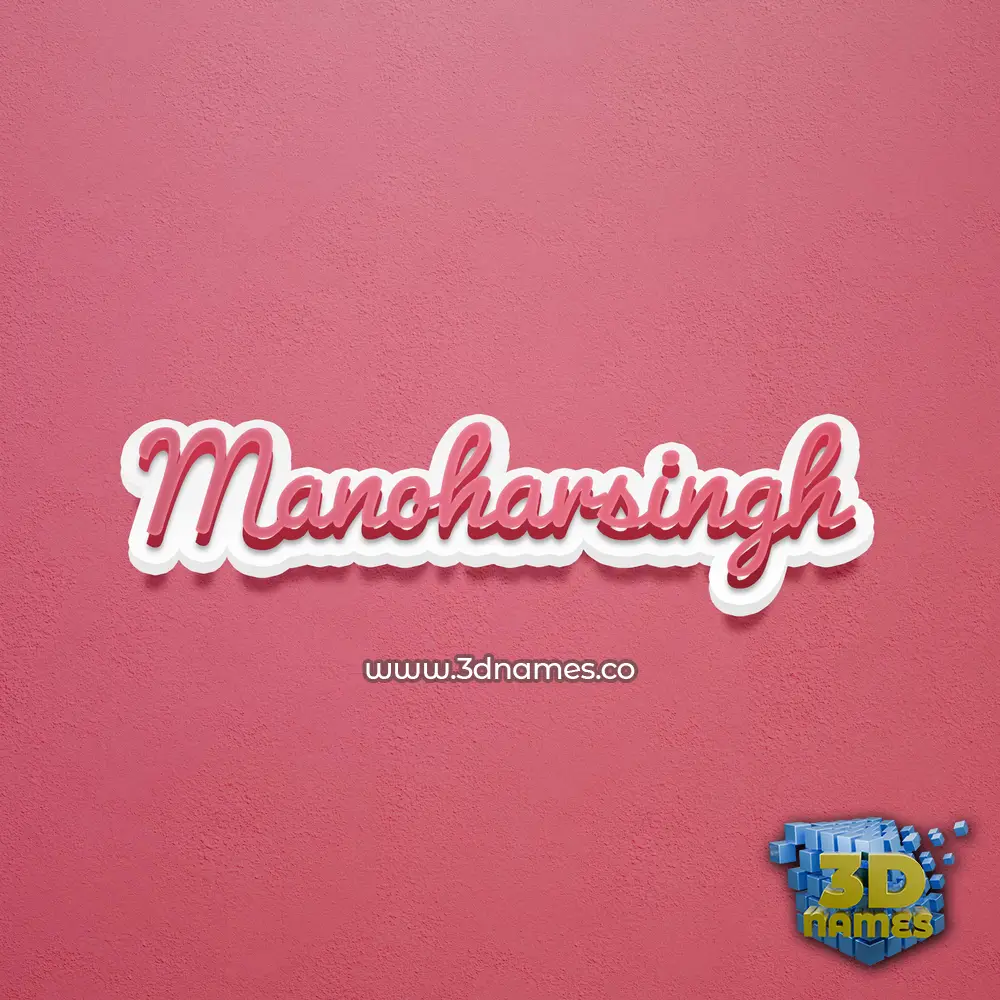 manoharsingh in Red Scribble style - 3D name wallpaper