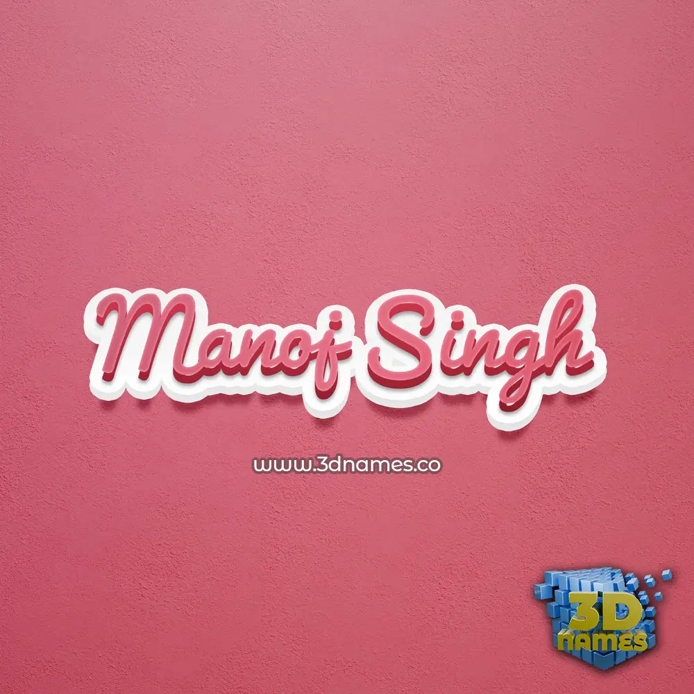 manoj singh in Red Scribble style - 3D name wallpaper