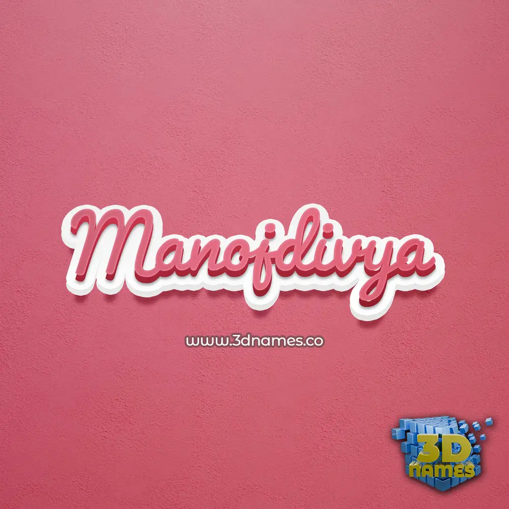 manojdivya in Red Scribble style - 3D name wallpaper