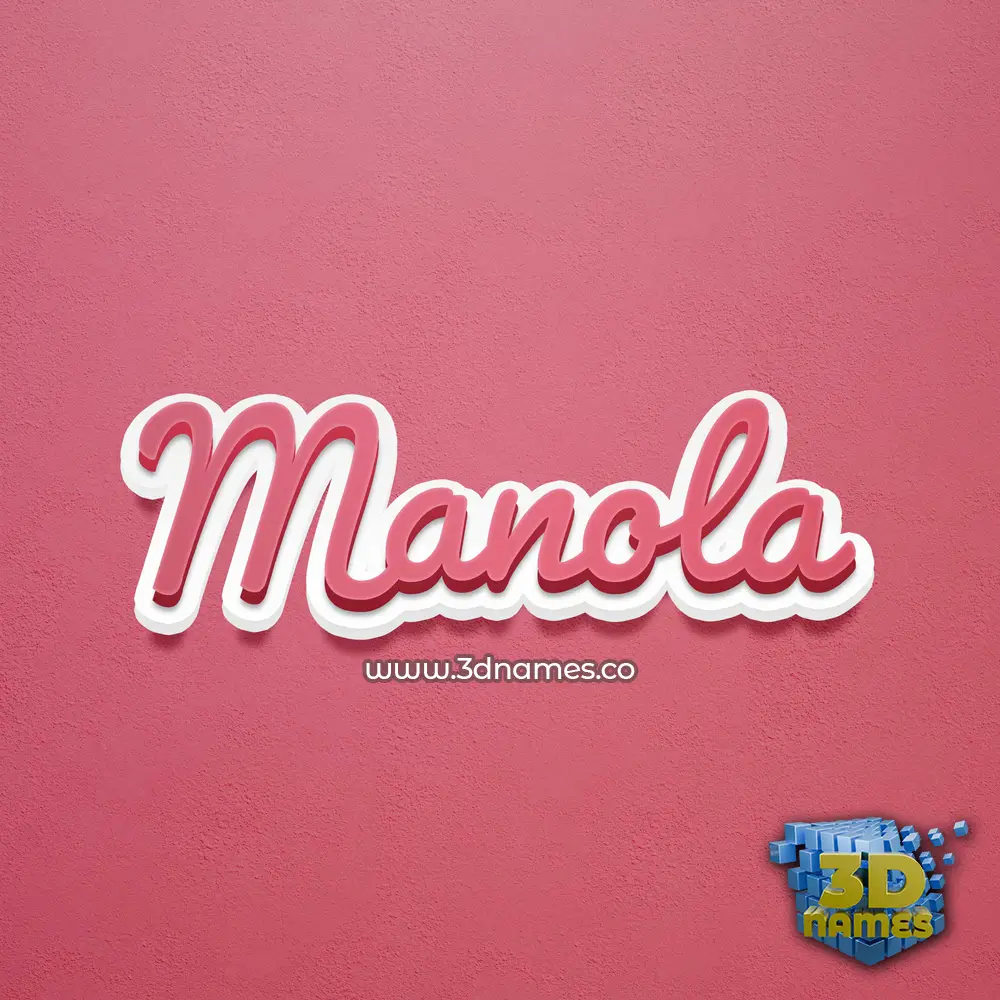 manola in Red Scribble style - 3D name wallpaper