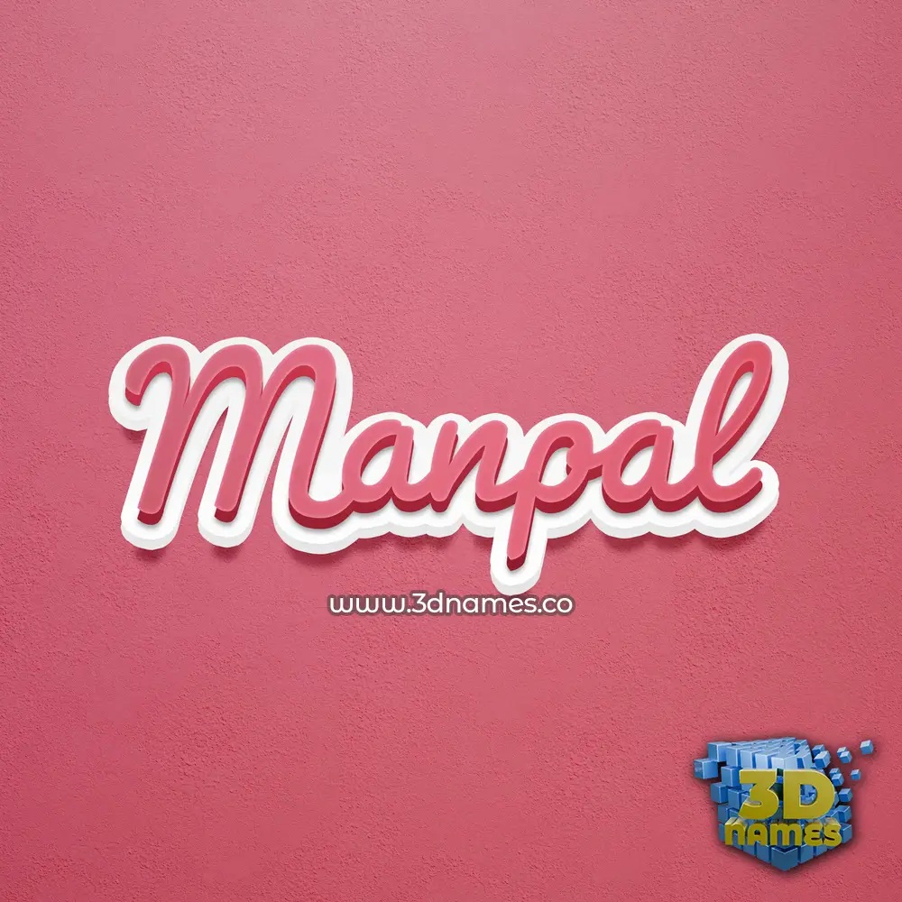 manpal in Red Scribble style - 3D name wallpaper