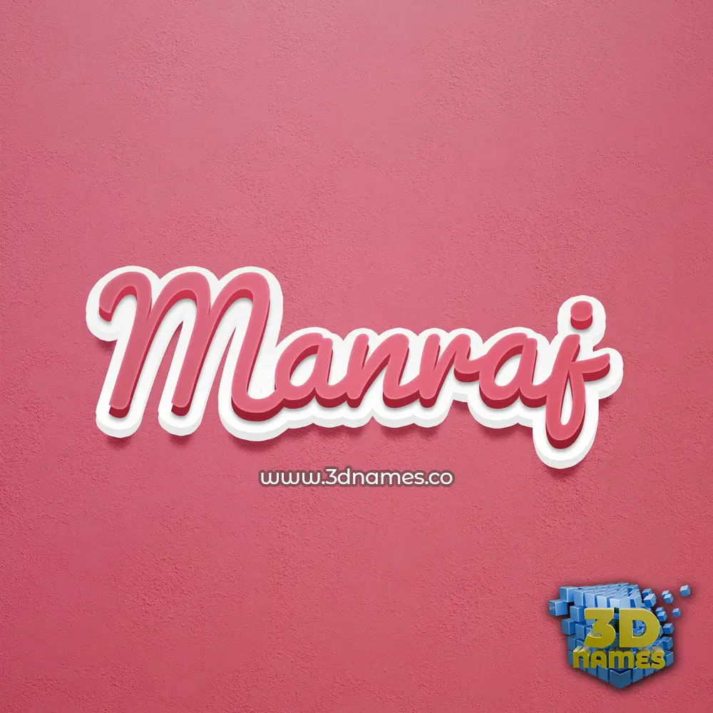 manraj in Red Scribble style - 3D name wallpaper