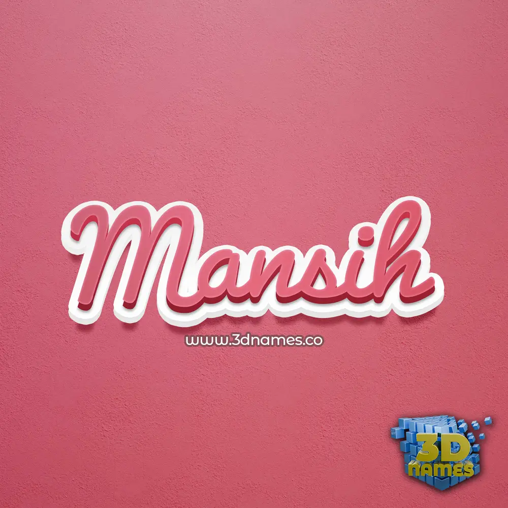 mansih in Red Scribble style - 3D name wallpaper