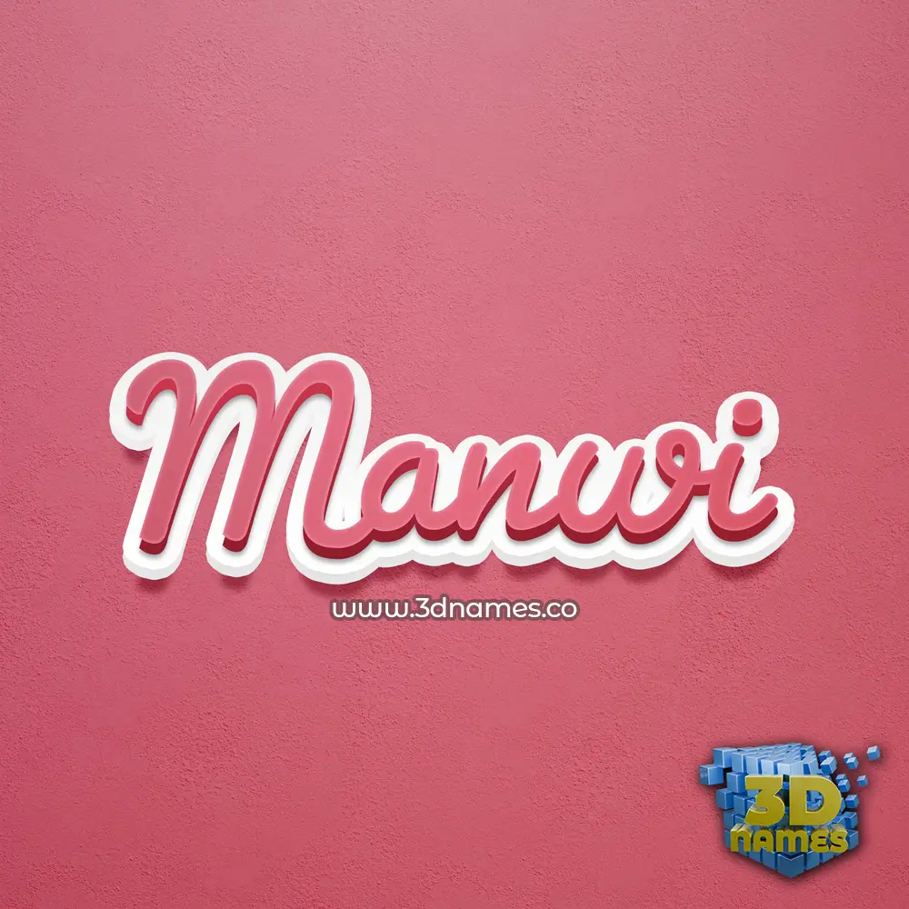 manwi in Red Scribble style - 3D name wallpaper