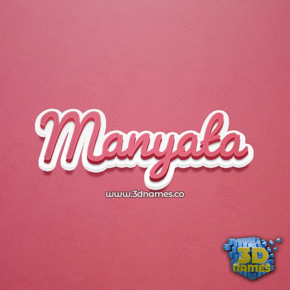 manyata in Red Scribble style - 3D name wallpaper