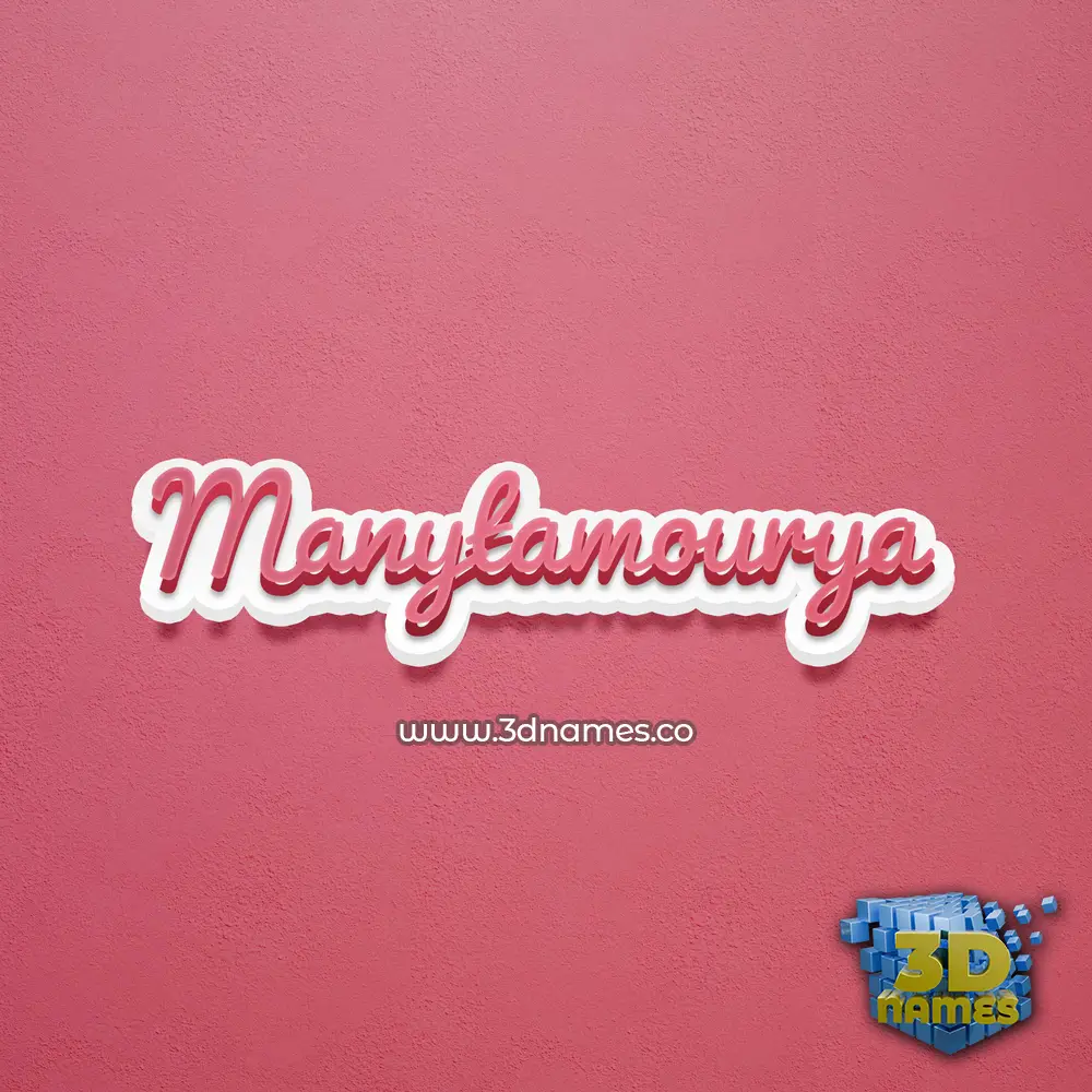 manytamourya in Red Scribble style - 3D name wallpaper