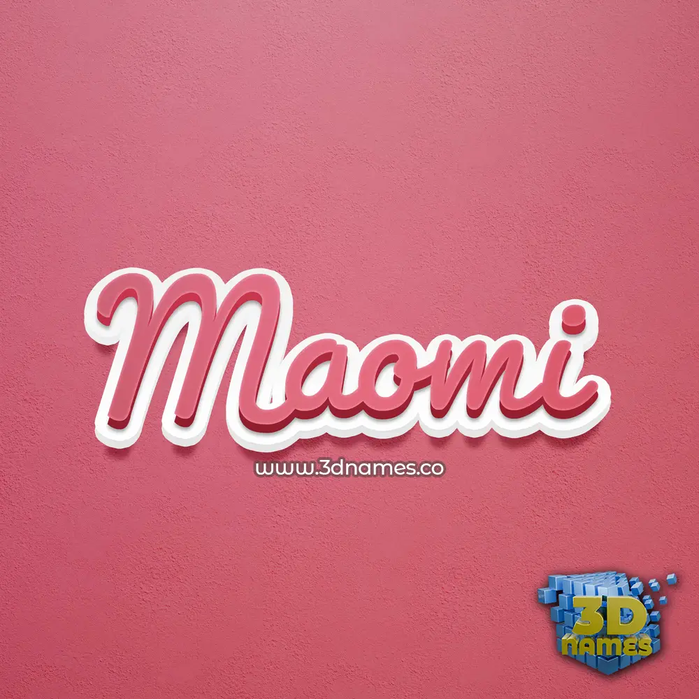 maomi in Red Scribble style - 3D name wallpaper