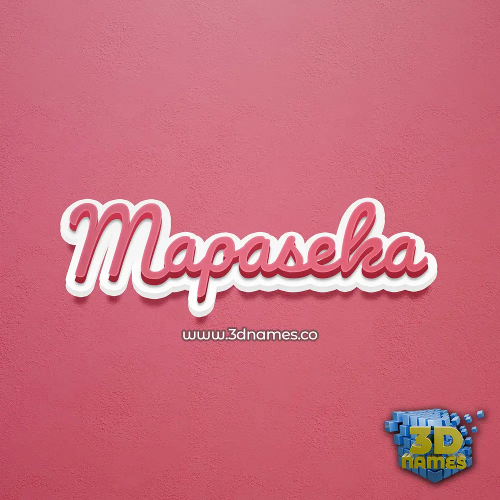mapaseka in Red Scribble style - 3D name wallpaper