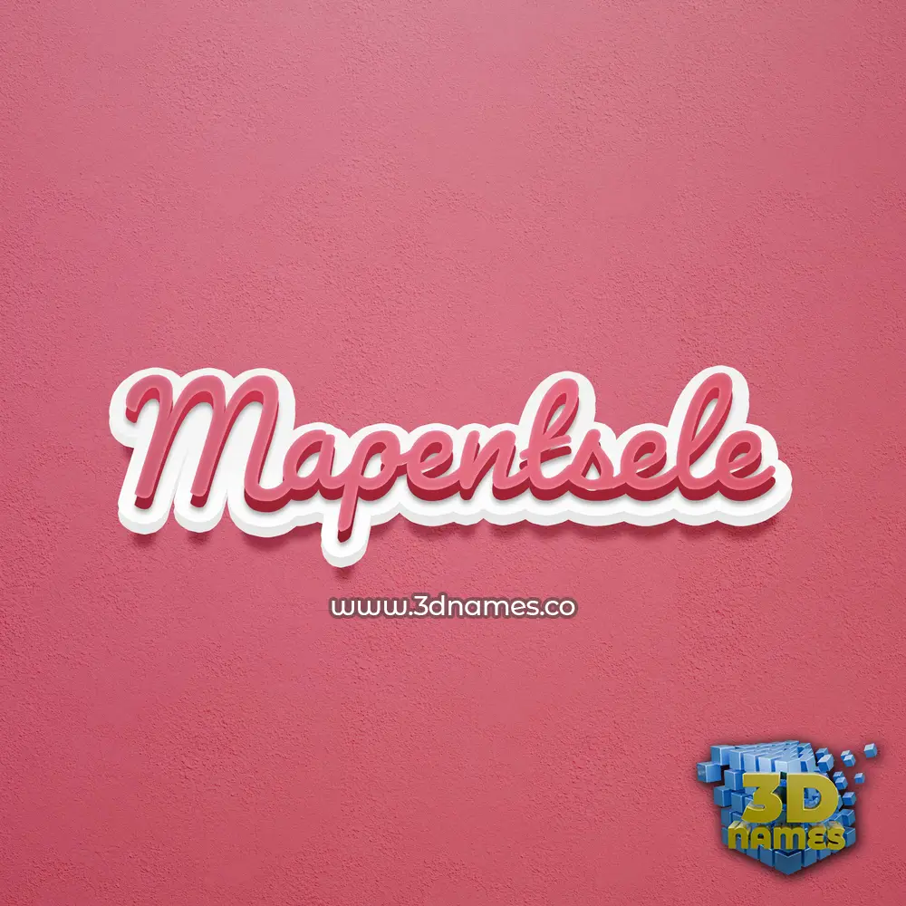 mapentsele in Red Scribble style - 3D name wallpaper