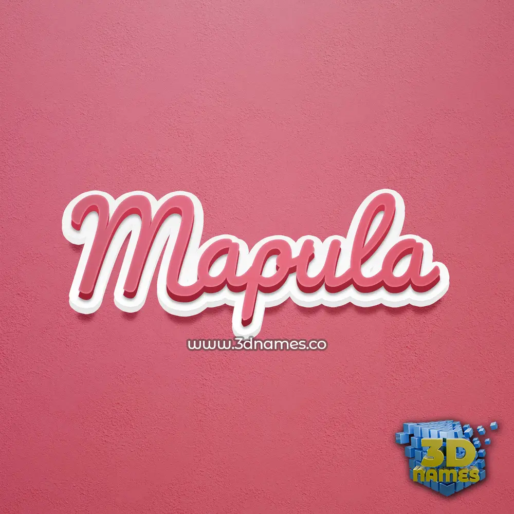 mapula in Red Scribble style - 3D name wallpaper