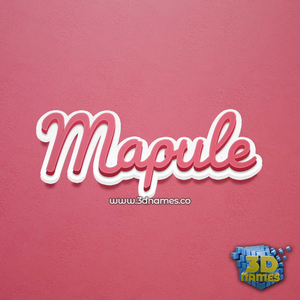 mapule in Red Scribble style - 3D name wallpaper