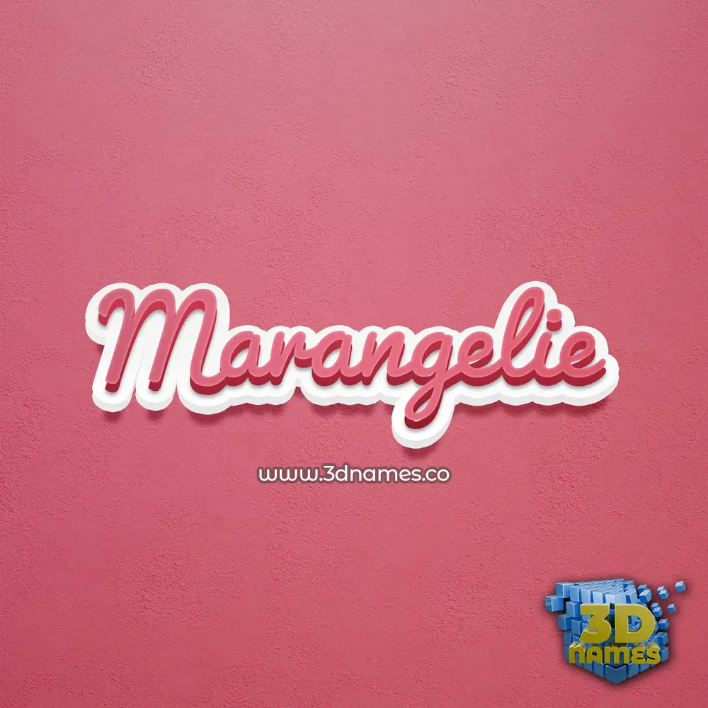 marangelie in Red Scribble style - 3D name wallpaper