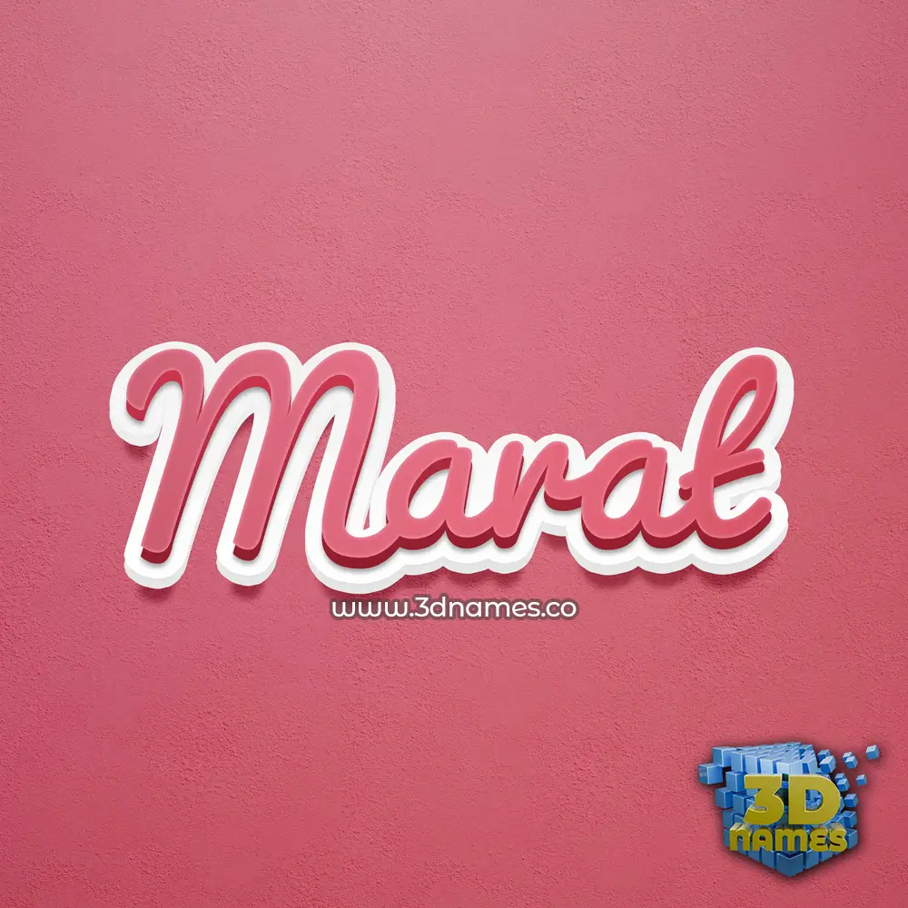 marat in Red Scribble style - 3D name wallpaper